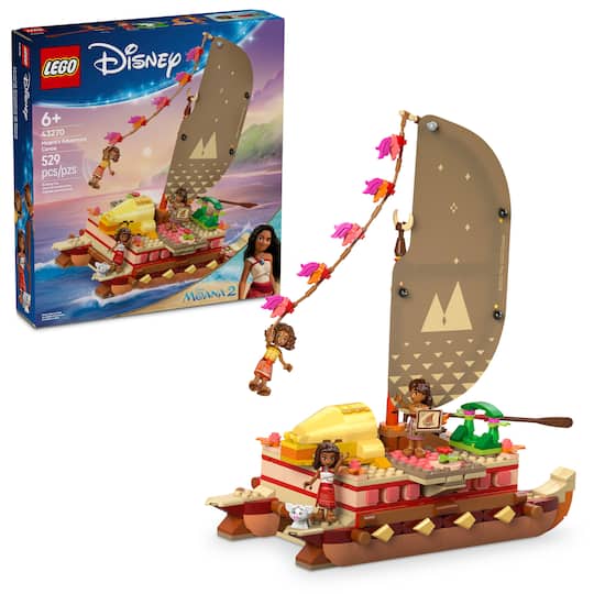 LEGO® Disney Moana’s Adventure Canoe Fantasy Toy Model Kit 43270 | 10.31" x 11.1" x 2.32" | Michaels®